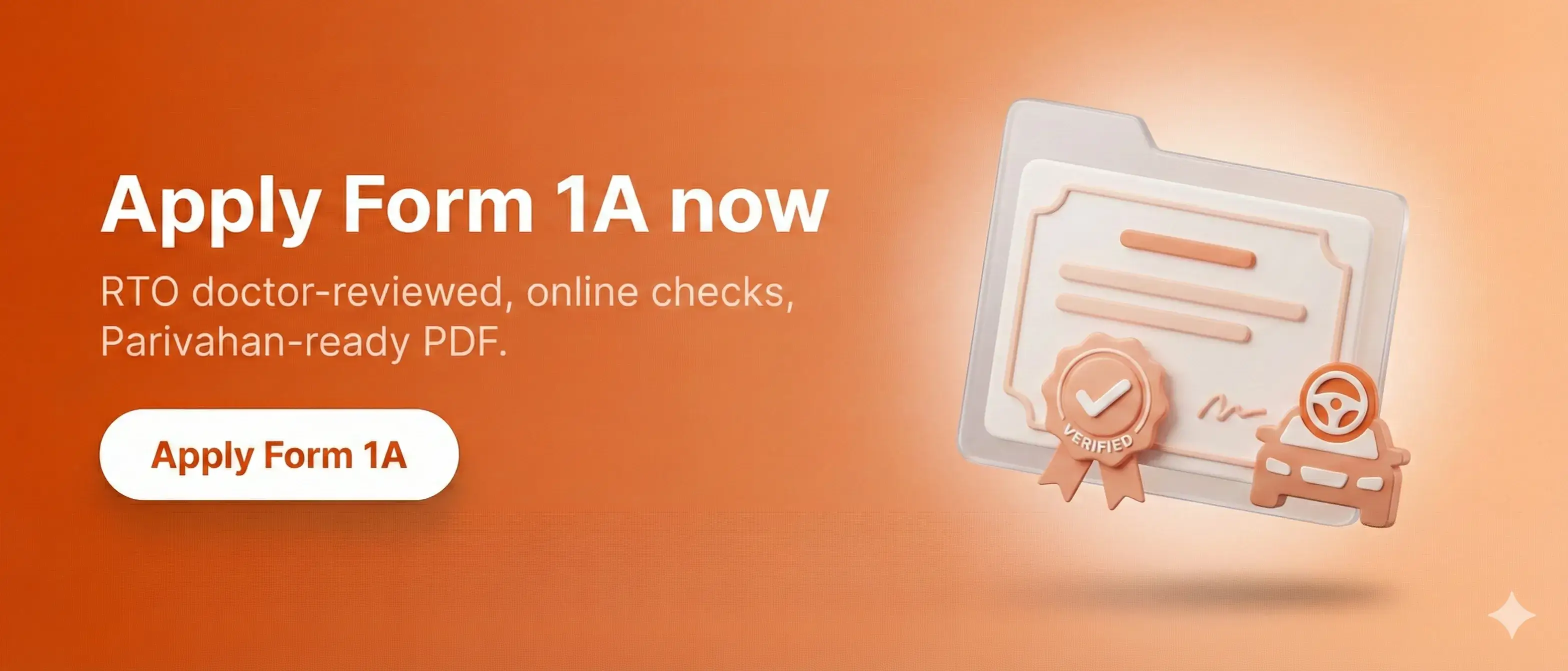 Form 1A medical certificate for driving license