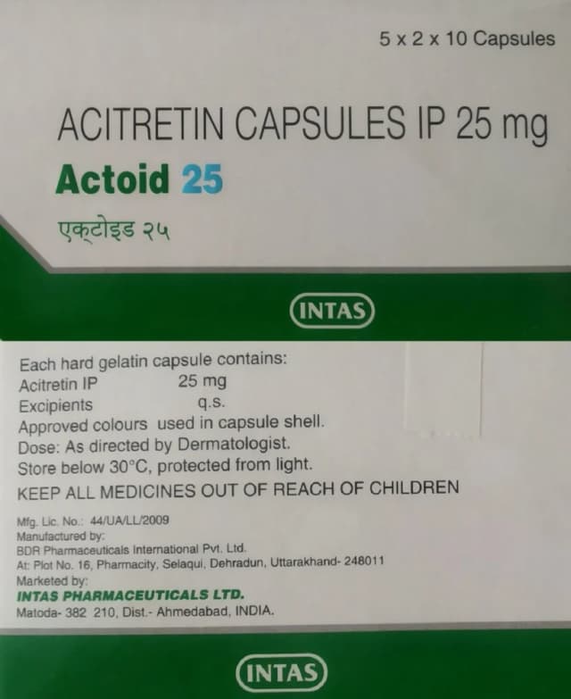 ACTOID 25MG CAP