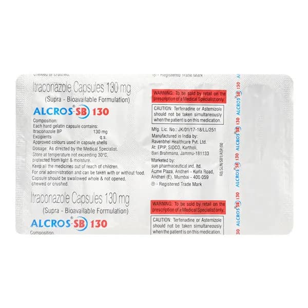 ALCROS SB 130MG CAPS