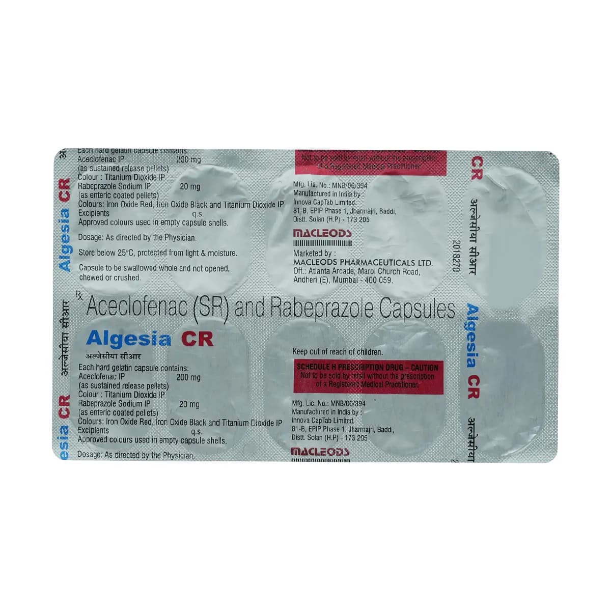 ALGESIA CR CAP