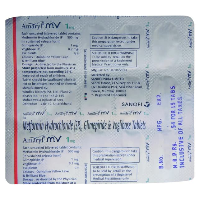 AMARYL MV 1MG