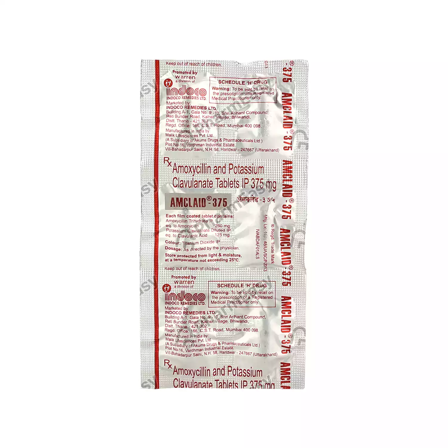 AMCLAID 375MG TAB