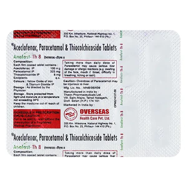 ANAFAST-TH 8MG TAB