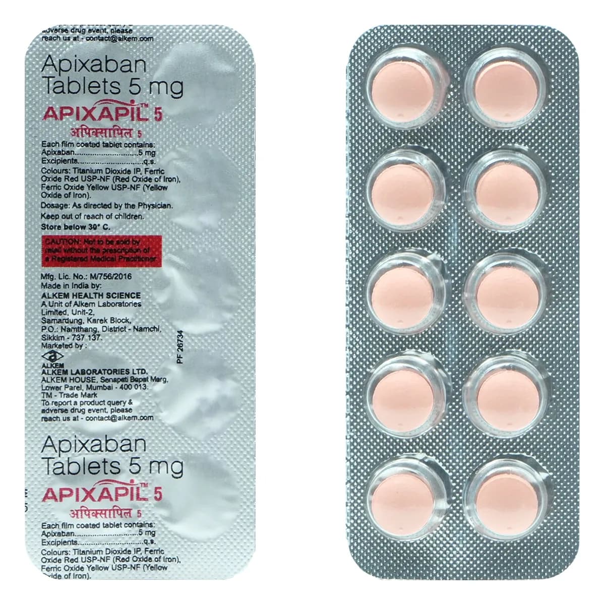 APIXAPIL 5MG TAB