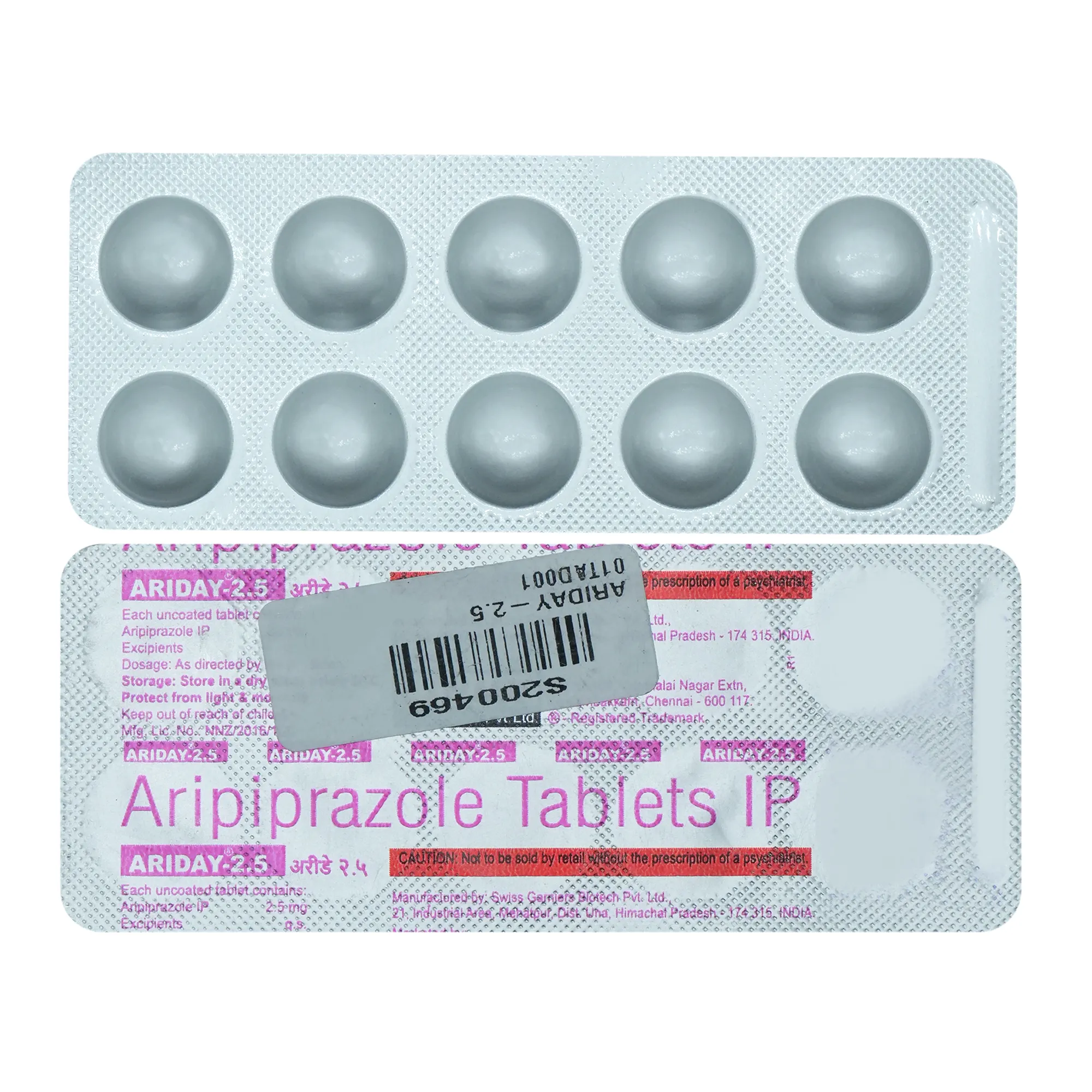 ARIDAY 2.5MG TAB