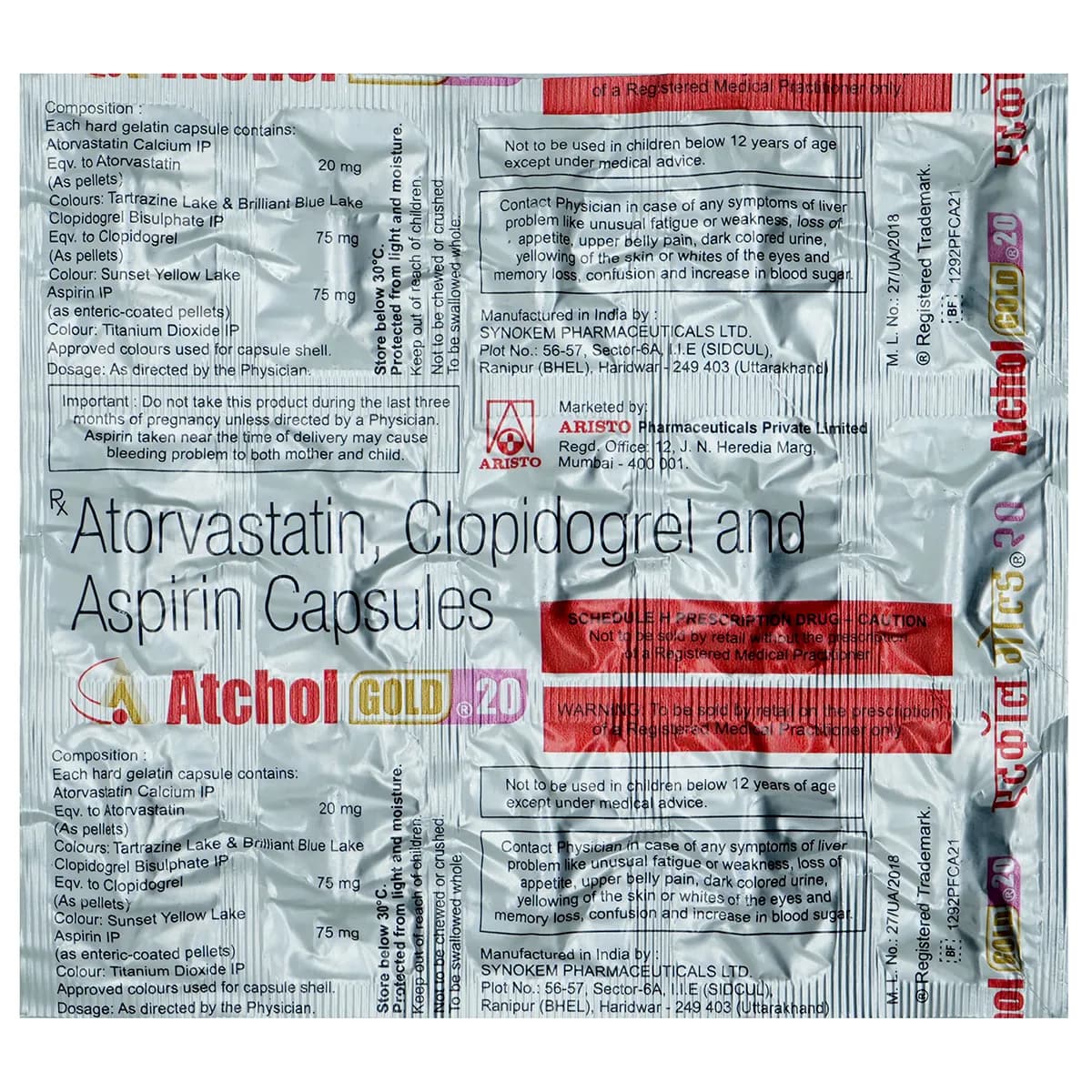 ATCHOL GOLD 20 CAPS