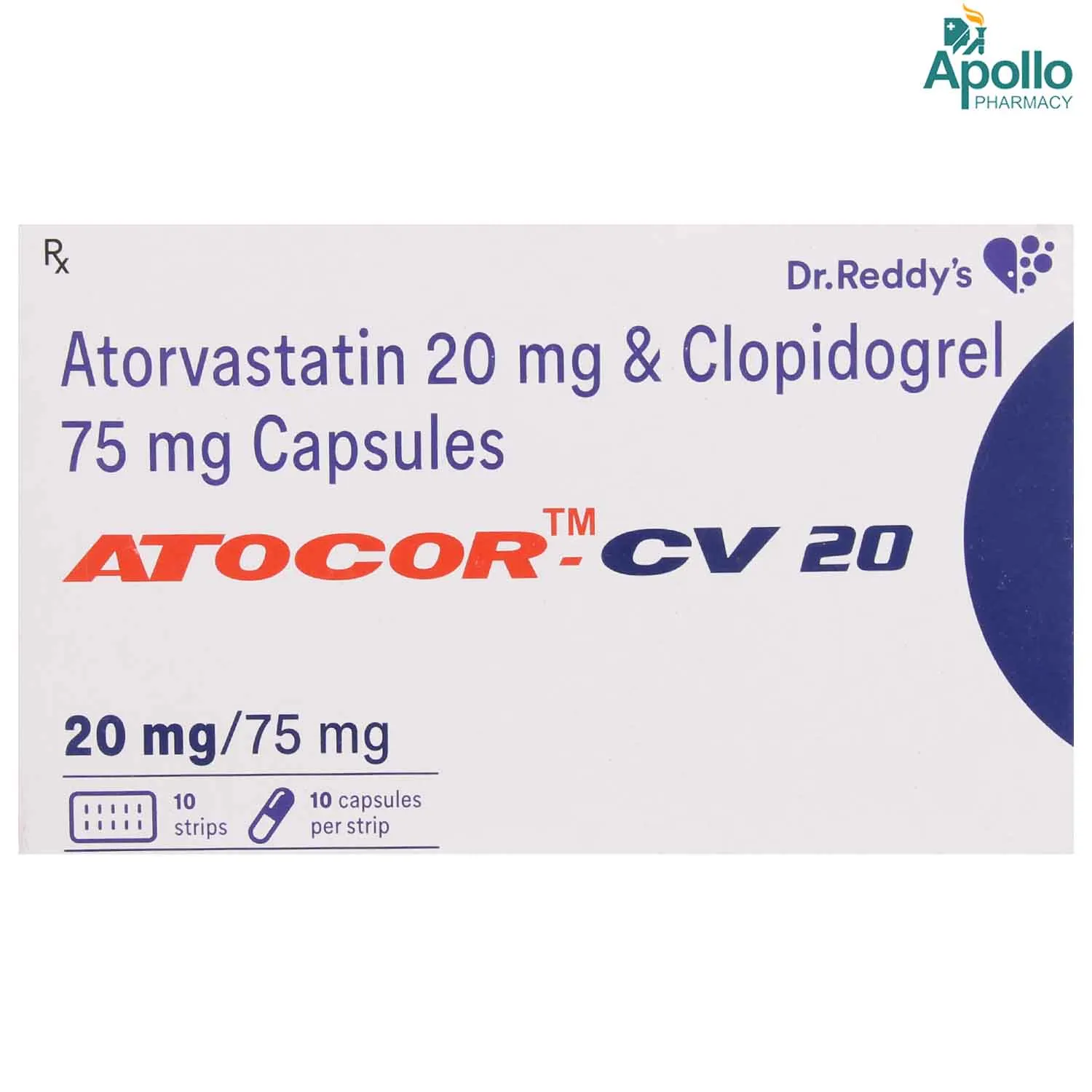 ATOCOR CV 20MG CAPS