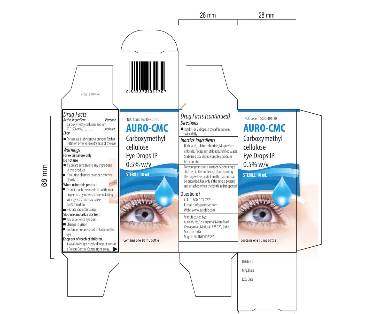 AURO CMC EYE DROPS