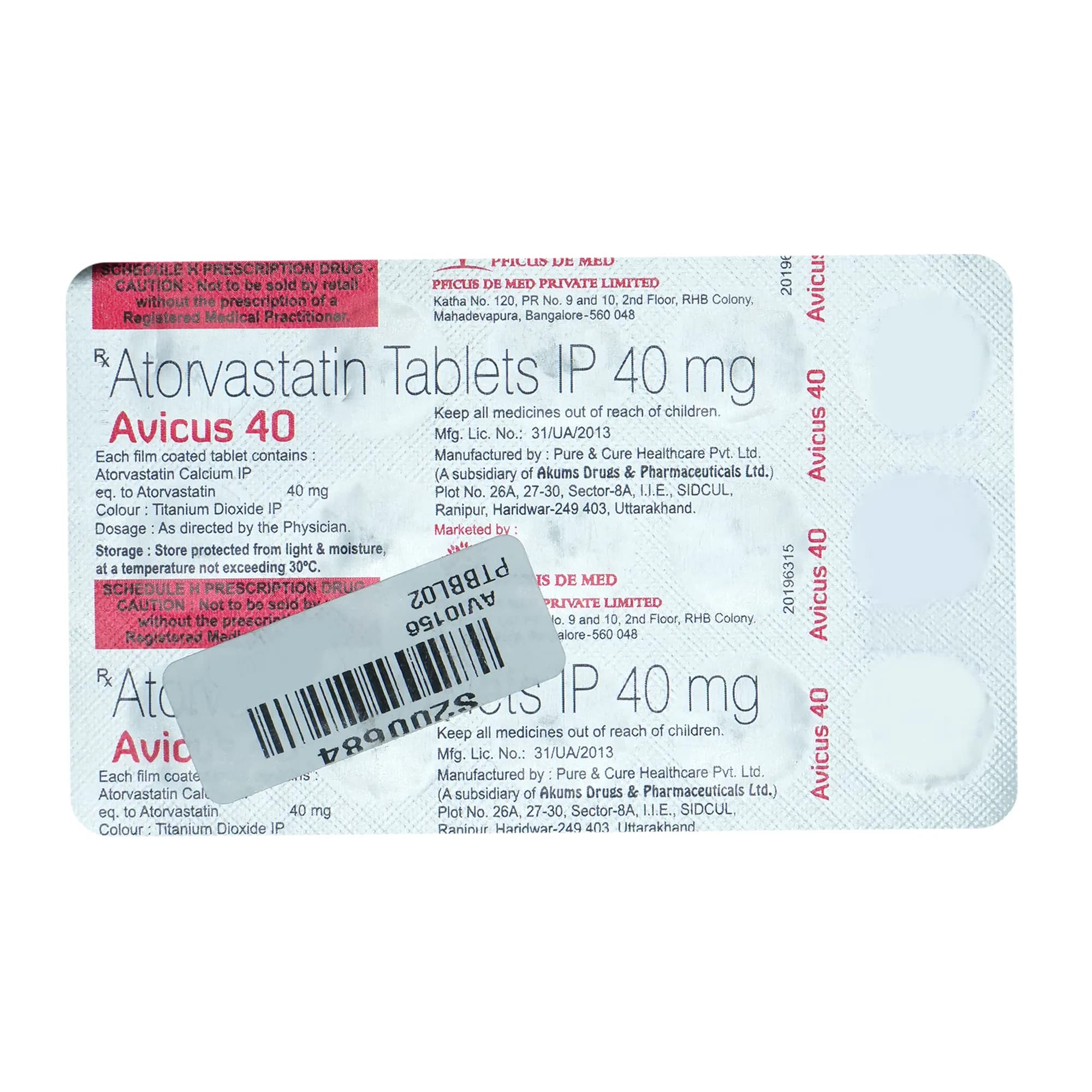Avicus 40MG Tab