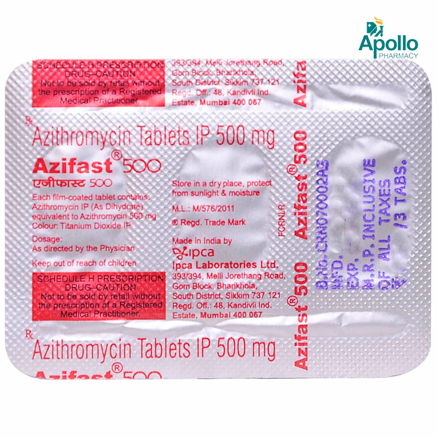 AZIFAST 500 TAB