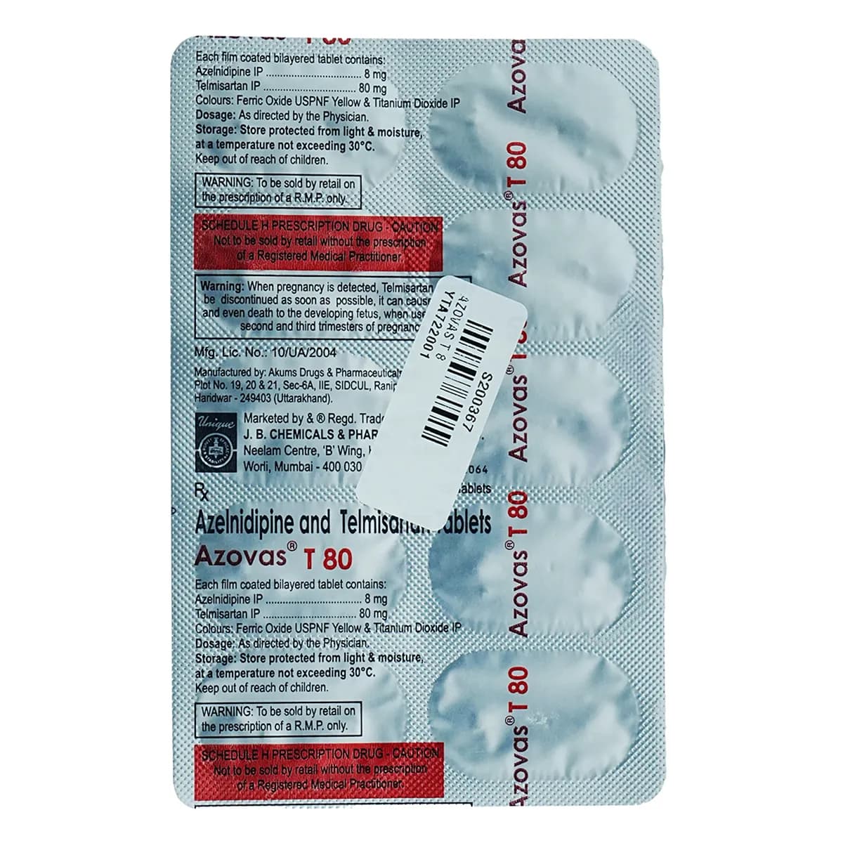 AZOVAS T 80 TAB