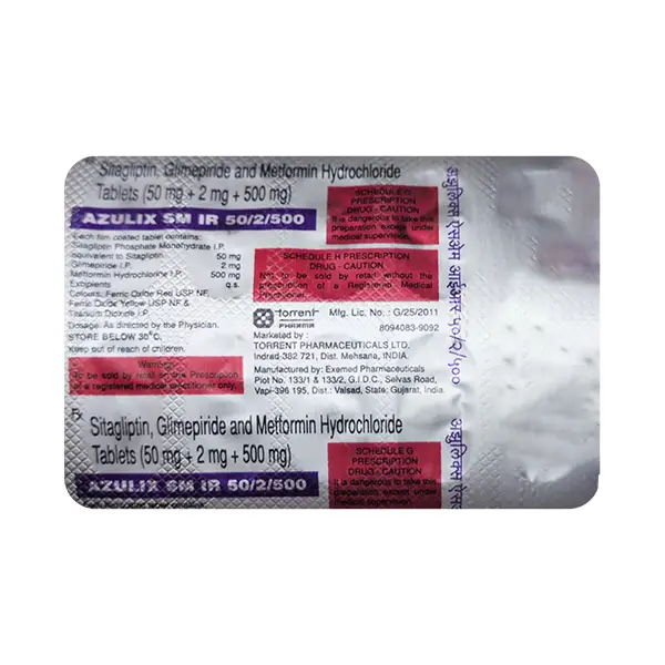 AZULIX SM IR 50/2/500MG TAB