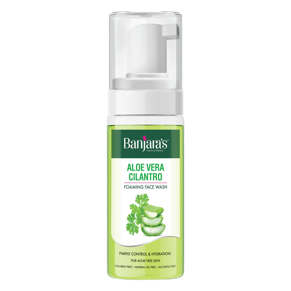 Banjaras Aloevera Cilantro Foaming Face Wash
