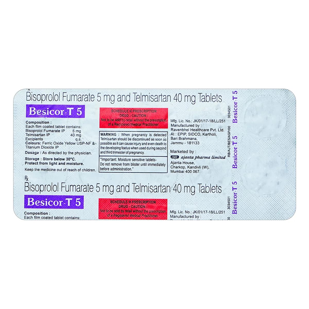 BESICOR-T 5/40MG TAB