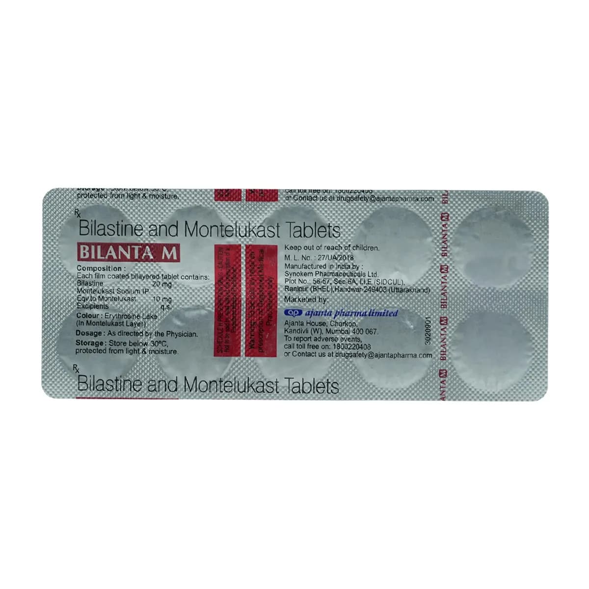 BILANTA M 20/10MG TAB