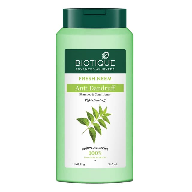 Biotique Fresh Neem Anti Dandruff Shampoo With Conditioner