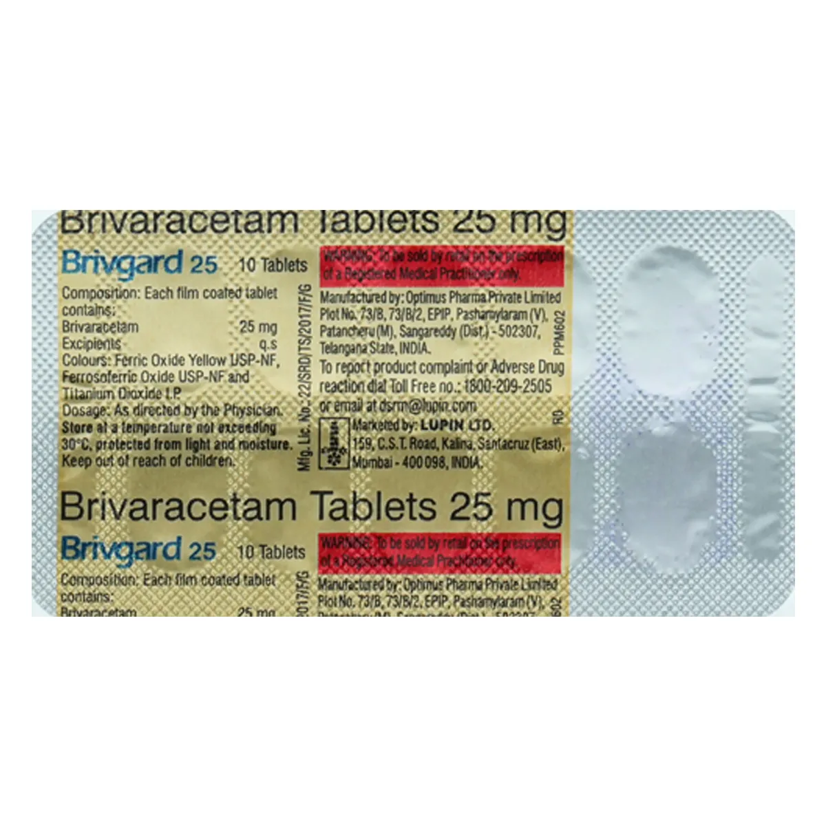BRIVGARD 25MG TAB