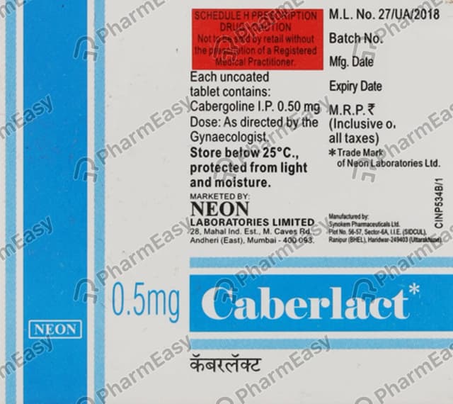 CABERLACT 0.5MG TAB