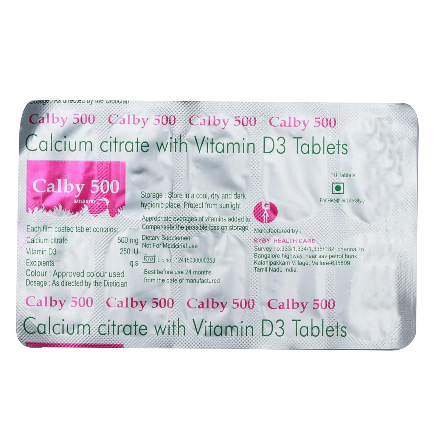 CALBY 500MG TAB