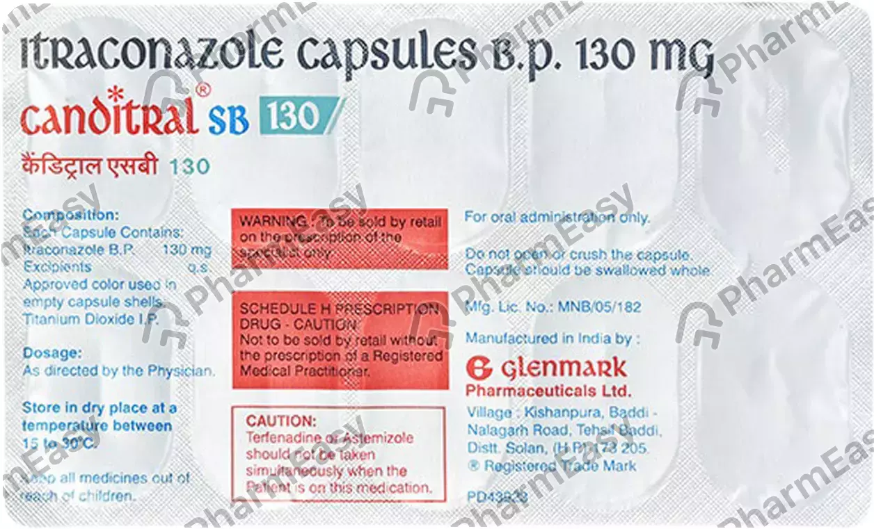 CANDITRAL SB 130MG CAP