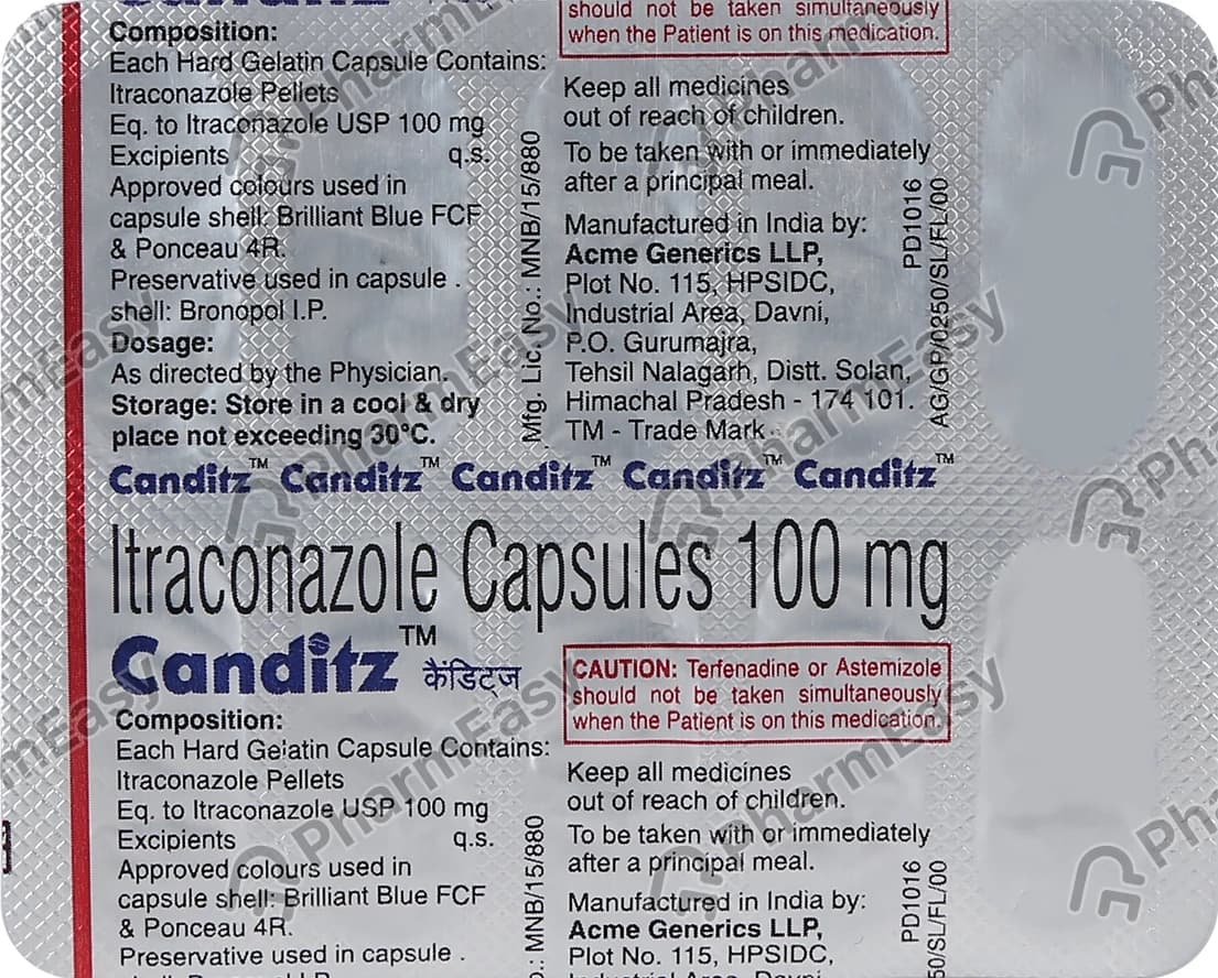 CANDITZ 100MG CAPS