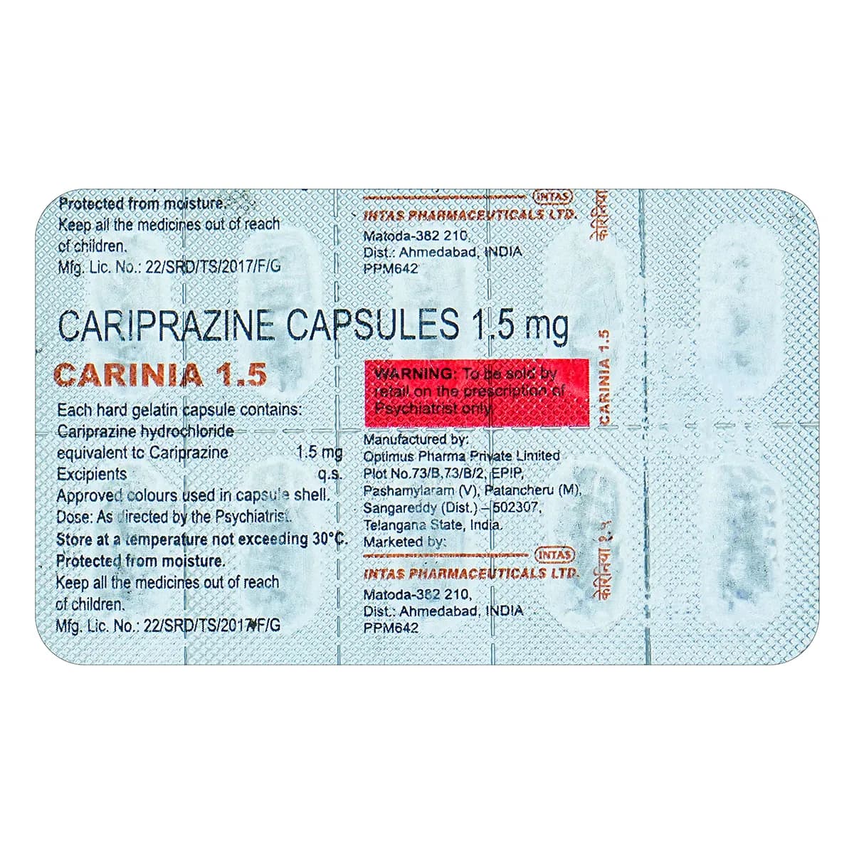 CARINIA 1.5 CAPS 10`S
