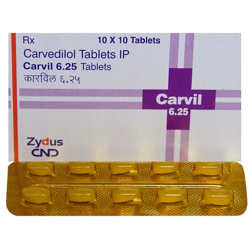 CARVIL 6.25MG TAB 10`S