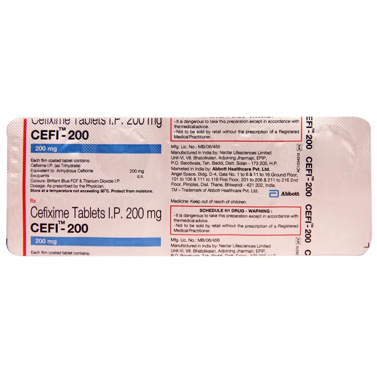 CEFIMERV 200 TAB 10S