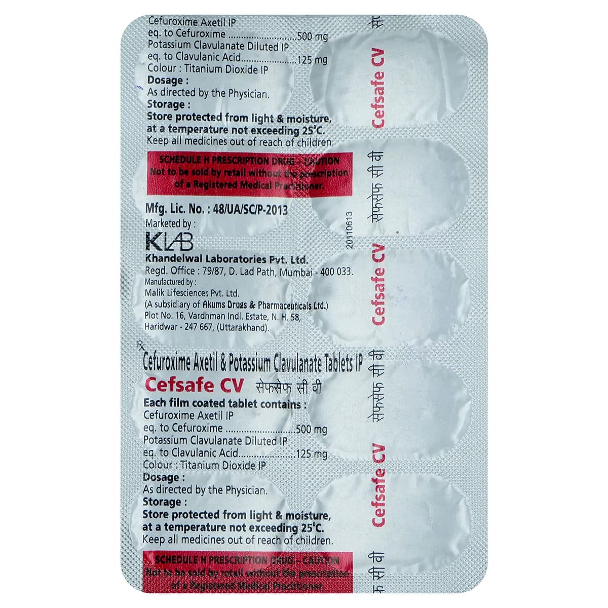CEFSAFE CV TAB