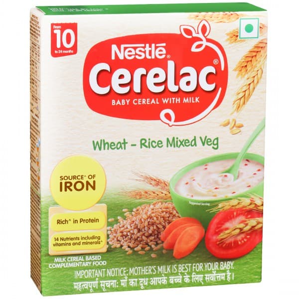 Cerelac Wheat Rice Mixed Veg Powder (10 To 24 Months)