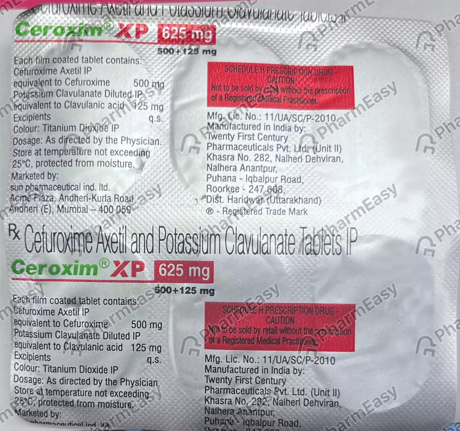 CEROXIM XP 625MG TAB