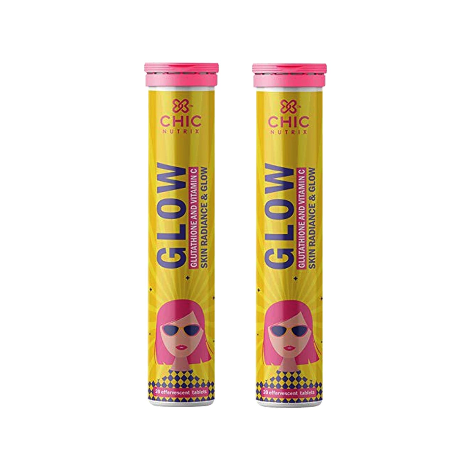 Chic Nutrix Glow 500mg Glutathione And Vit C Strawberry And Lemon Tablet