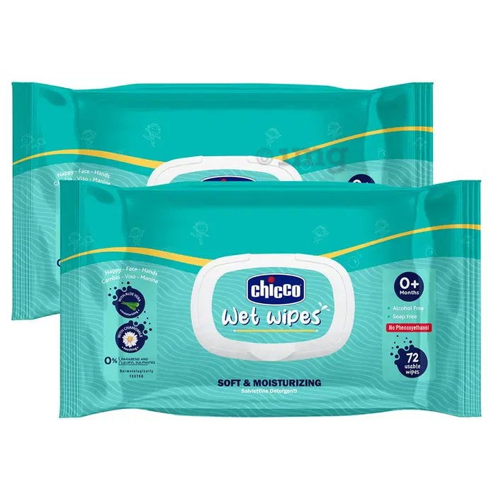 Chicco Soft And Moisturizing Wet Wipes Om+
