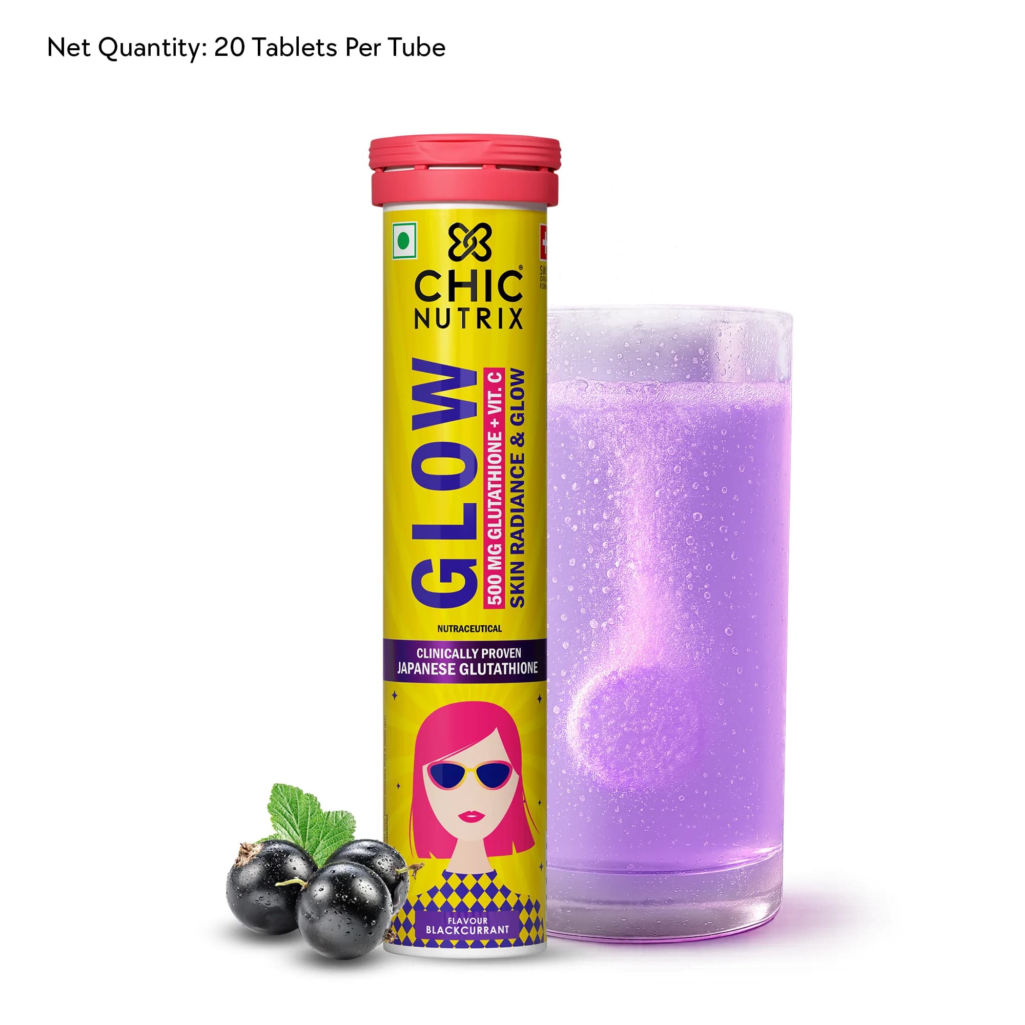 Chicnutrix Glow Glutathione Blackcurrant