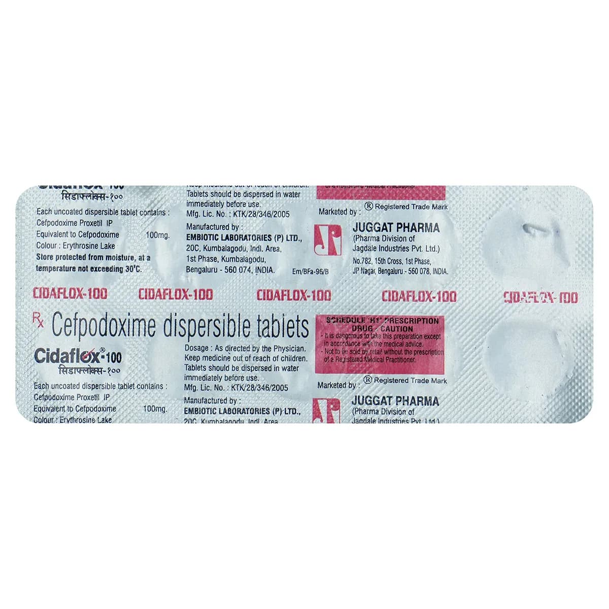 CIDAFLOX 100DT TAB