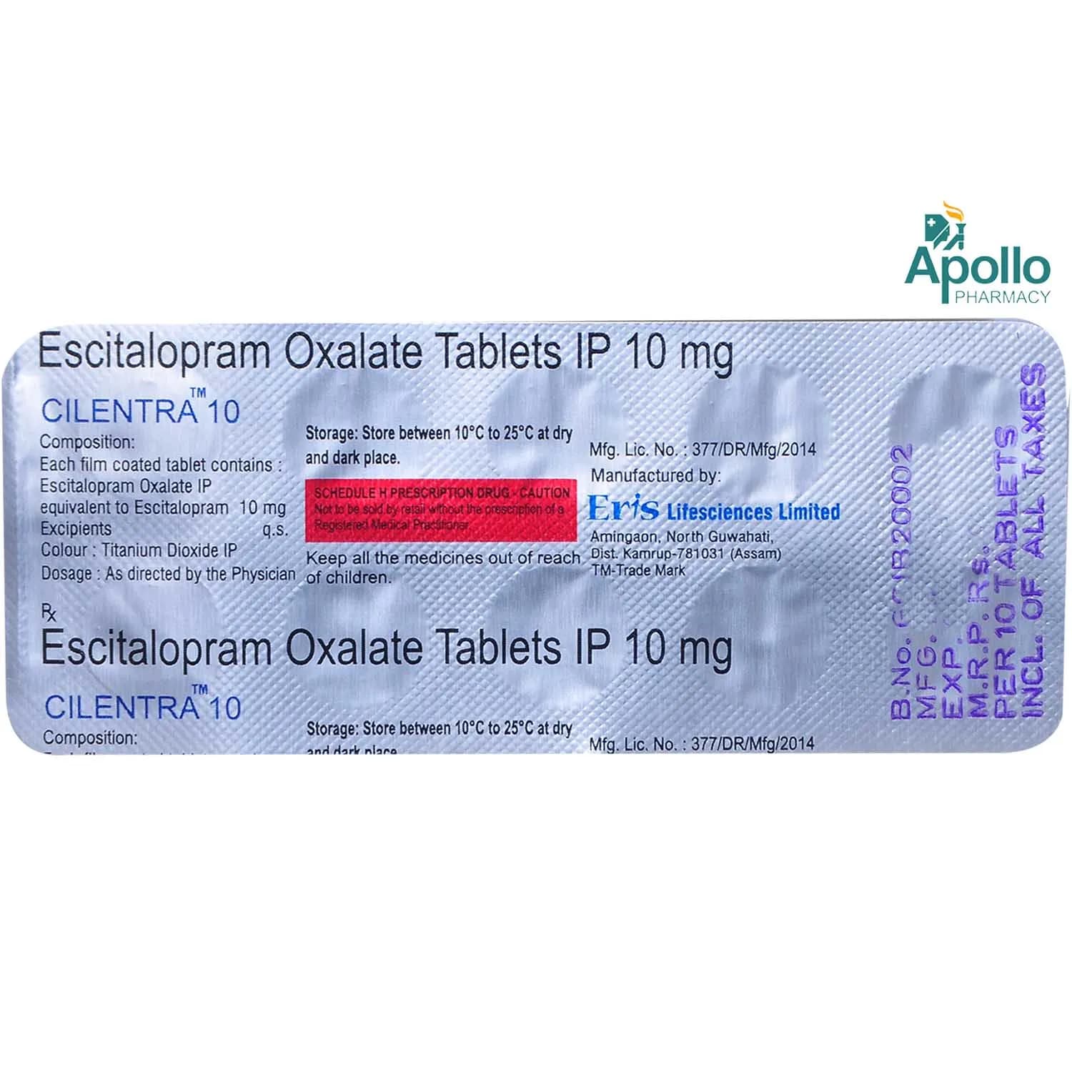CILENTRA 10MG TAB