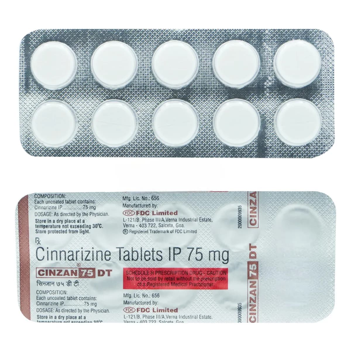 CINZAN 75 DT TAB