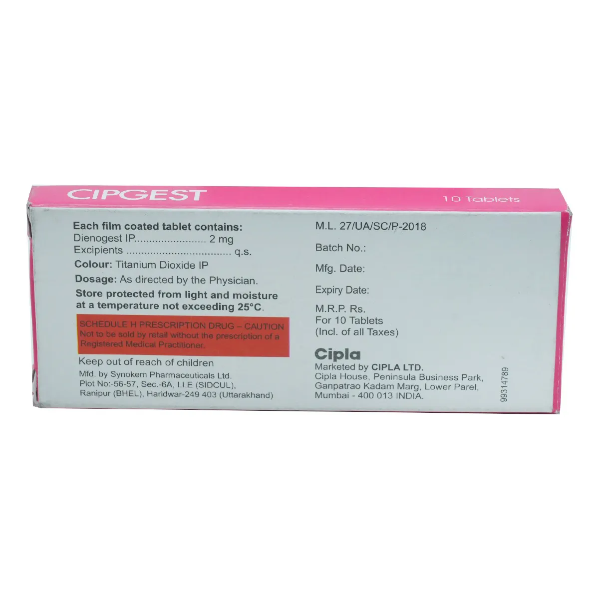 CIPGEST 2MG TAB