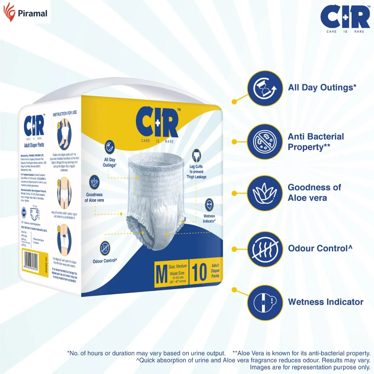 CIR ADULT DIAPER PANTS M