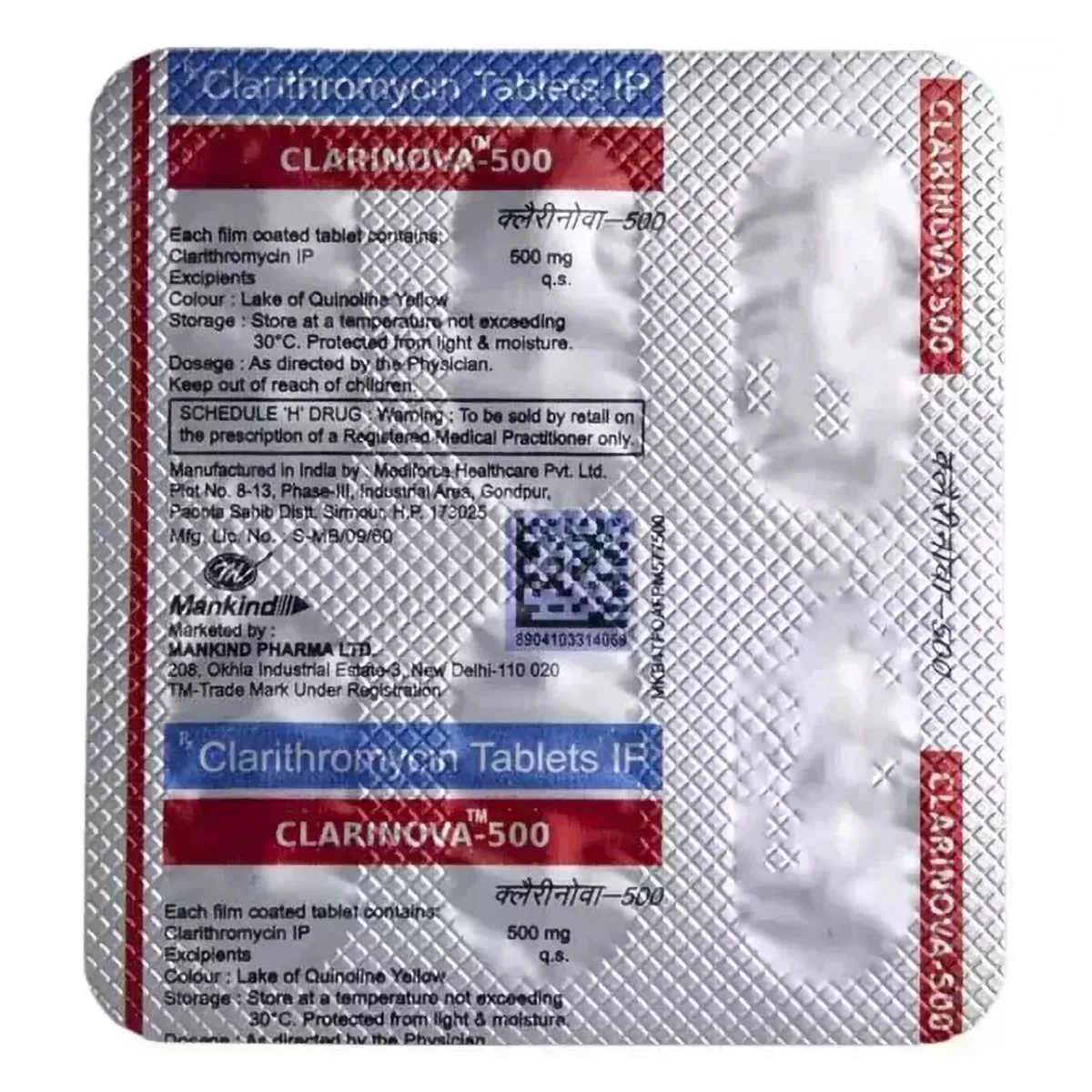 CLARINOVA 500 TAB 10`S