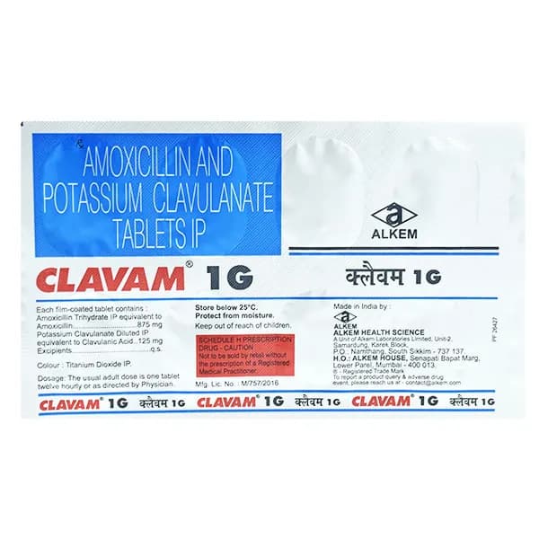 CLAVAM 1.0GM TAB