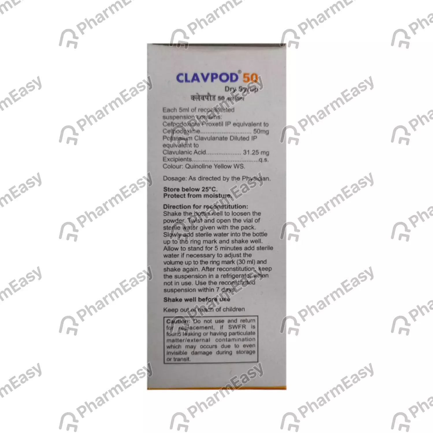 CLAVPOD 50MG DRY SYR