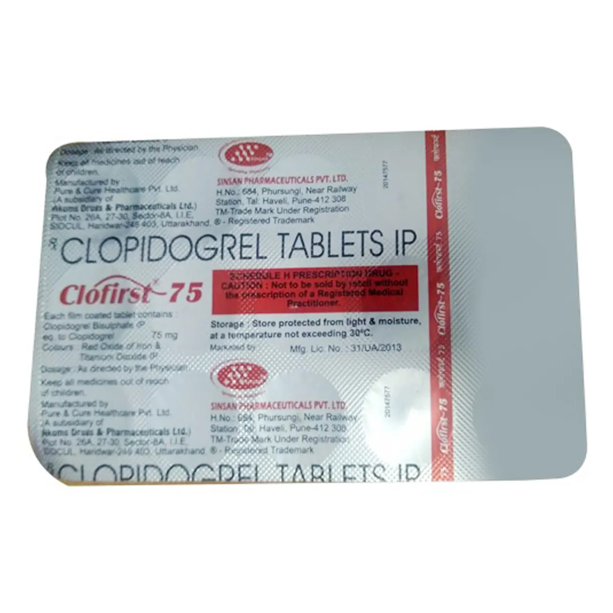 CLOFIRST 75MG TAB