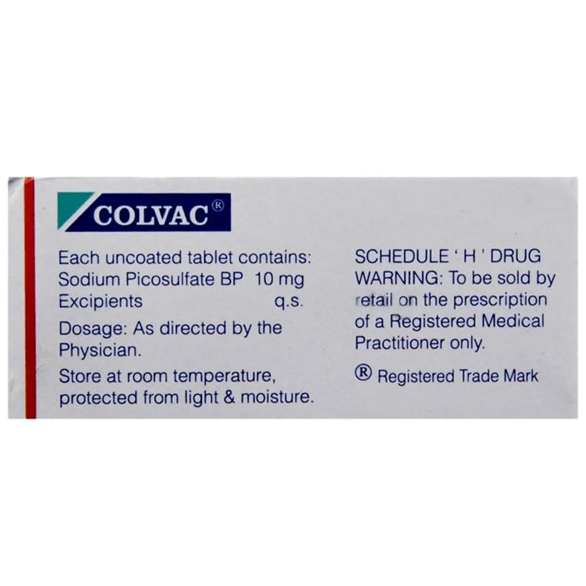 COLVAC 10MG TAB 10`S