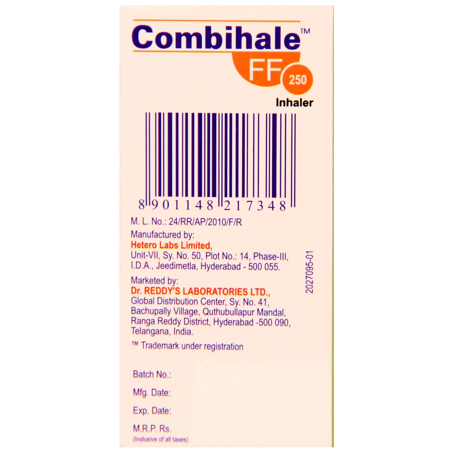 COMBIHALE FF250INH 1`S