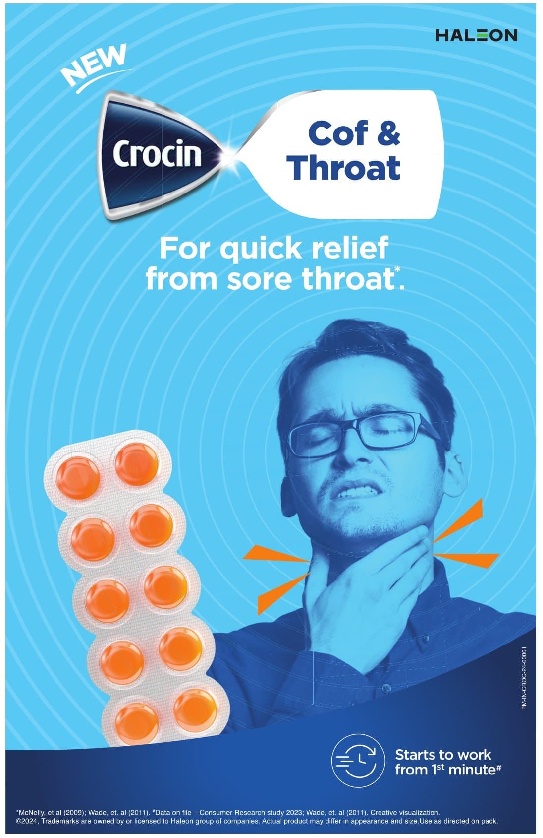 CROCIN COF&THROAT ORANGE LOZENGES