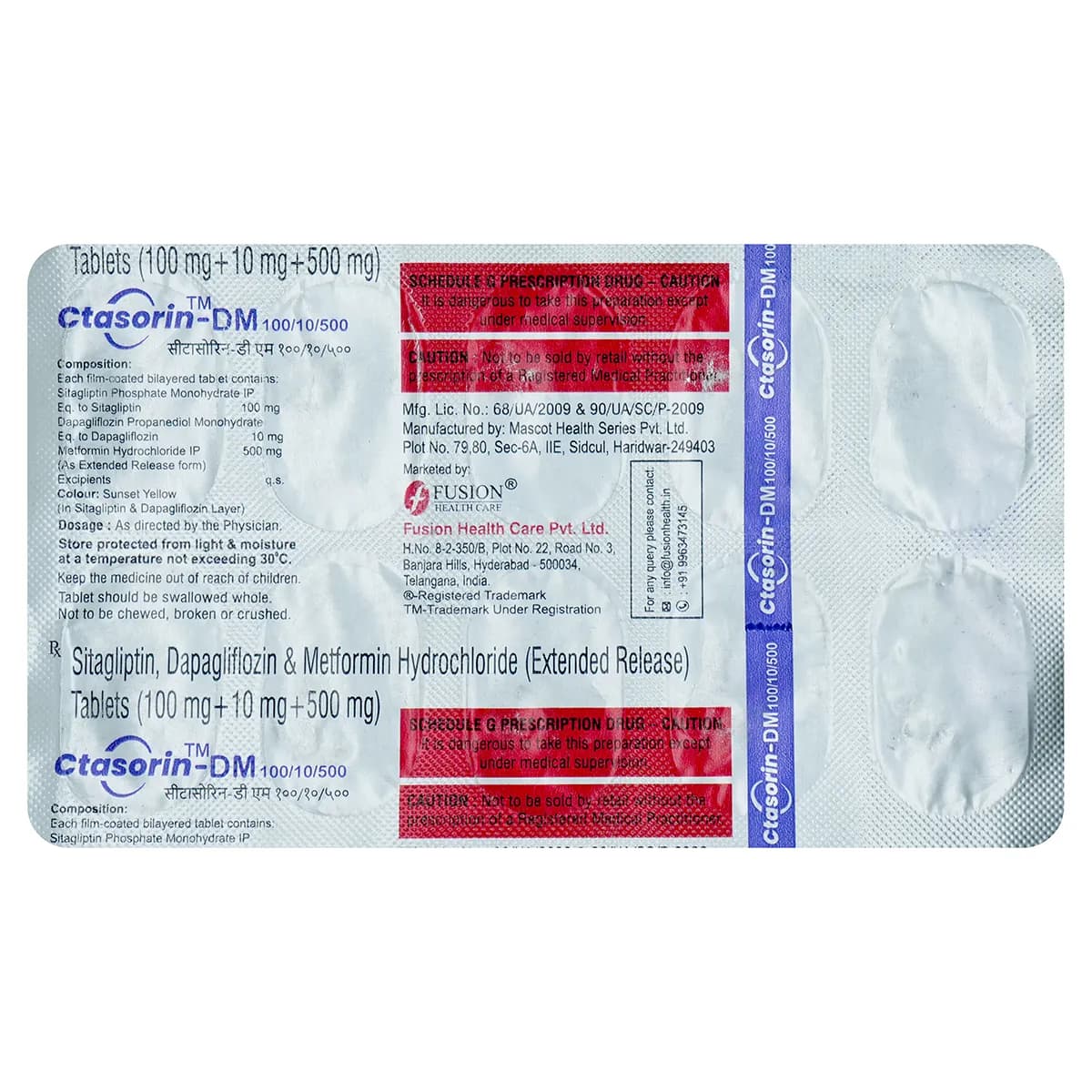 CTASORIN DM 100/10/500 TAB