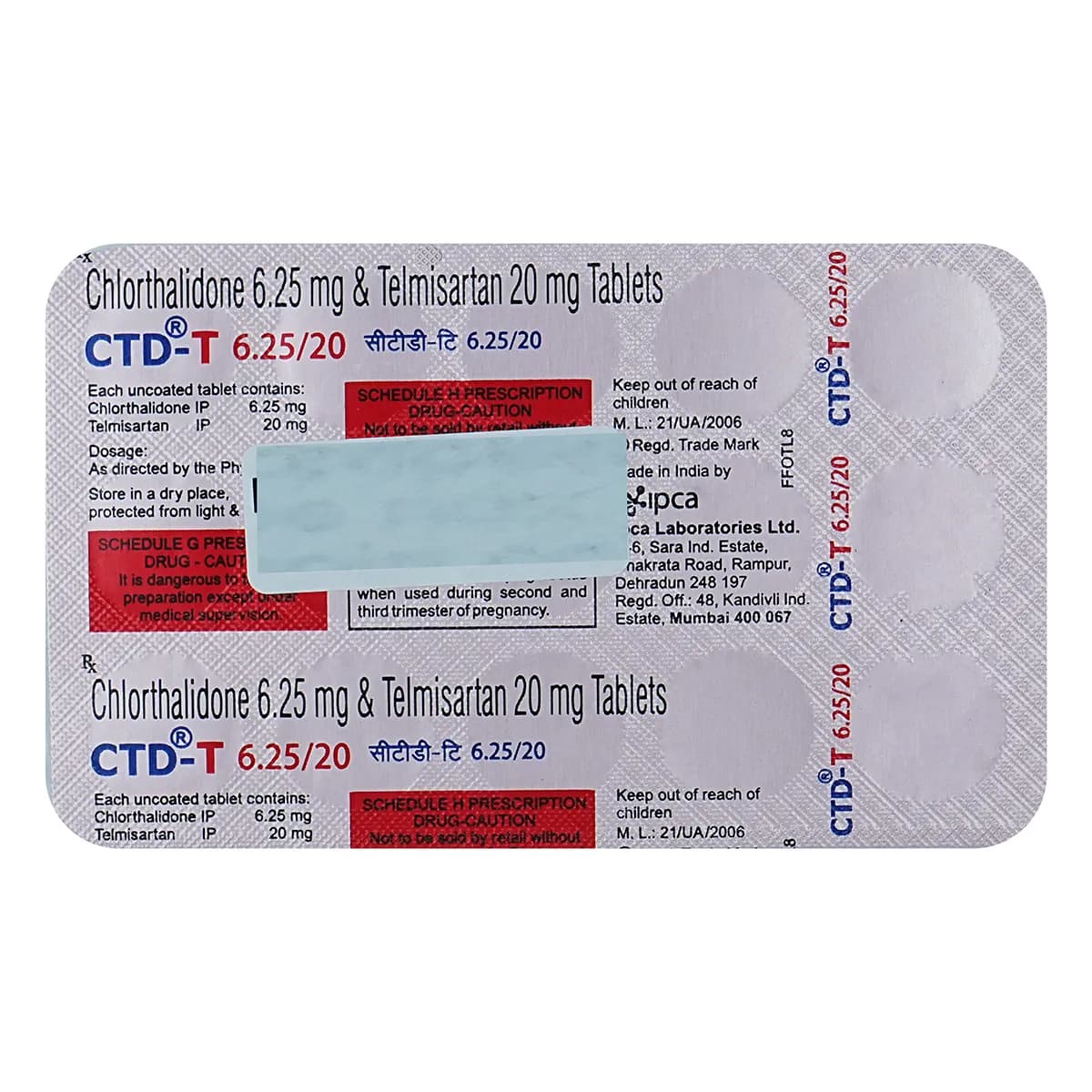 CTD-T 6.25/20 TAB