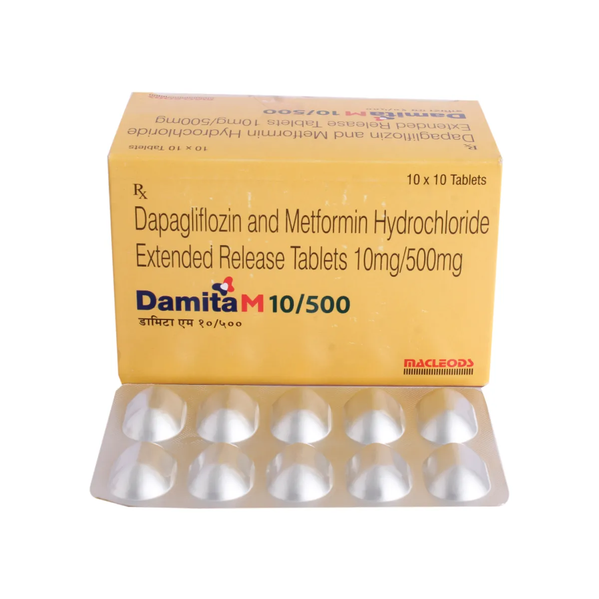 DAMITA M 10/500 MG TAB