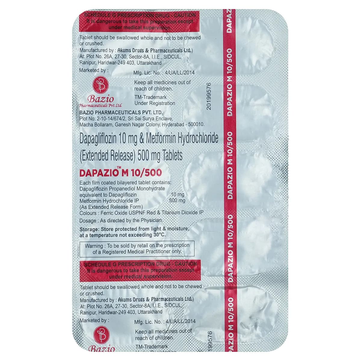 DAPABISO 10/2.5MG TAB